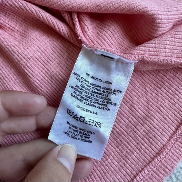 T.La X Anthropologie | Pink Ribbed Striped peplum Knit Tank Top | Size Small - Picture 8 of 11